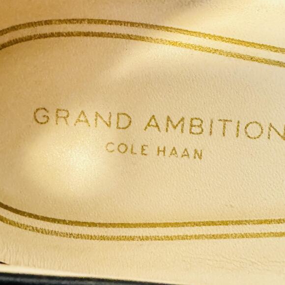 Cole Haan Shoes Womens 8.5 Black Leather Grand Ambition Pumps Pointed Toe Heels - Picture 11 of 13